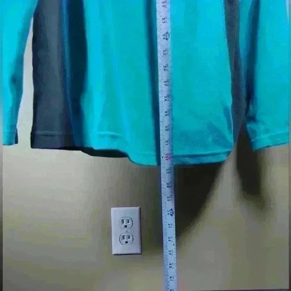 Columbia Men's Pine Ridge Half Zip Fleece Pullover Cyan Blue - Size  Medium - Picture 5 of 10